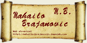 Mahailo Brajanović vizit kartica